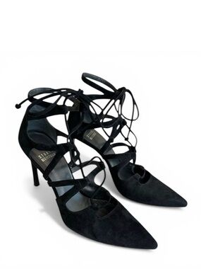 Stuart Weitzman Black Suede Pumps
